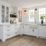 White Kitchen With Wood Floors